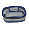 Estojo Jumbo PVC Cristal incolor Borda na Azul Escuro Fizz