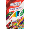 Lápis de cor sextavado corpo em madeira 24 cores Marca BRW