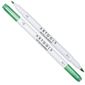 Marcador Metálico Artools Ponta Dupla Brush e fine 8 cores - Image 6