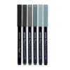 Caneta Pincel Brush Pen Tons de Cinza 6 unidades Newpen - Image 2