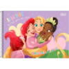 Caderno Desenho Cartografia 80F Tilibra Princesas Lilás