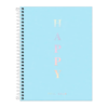 Caderno Colegial Happy Capa Plástica Tilibra Azul pastel