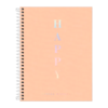 Caderno Colegial Happy capa Plástica 80 Fls Tilibra Salmão