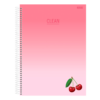 Caderno Colegial 1 Matéria 80 Fls São Domingos Clean Cereja